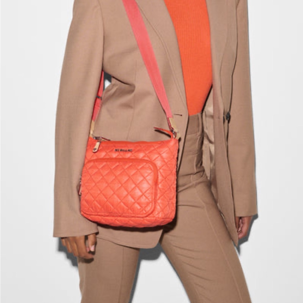 MZ Wallace Metro Scout Quilted Crossbody Bag in Poppy